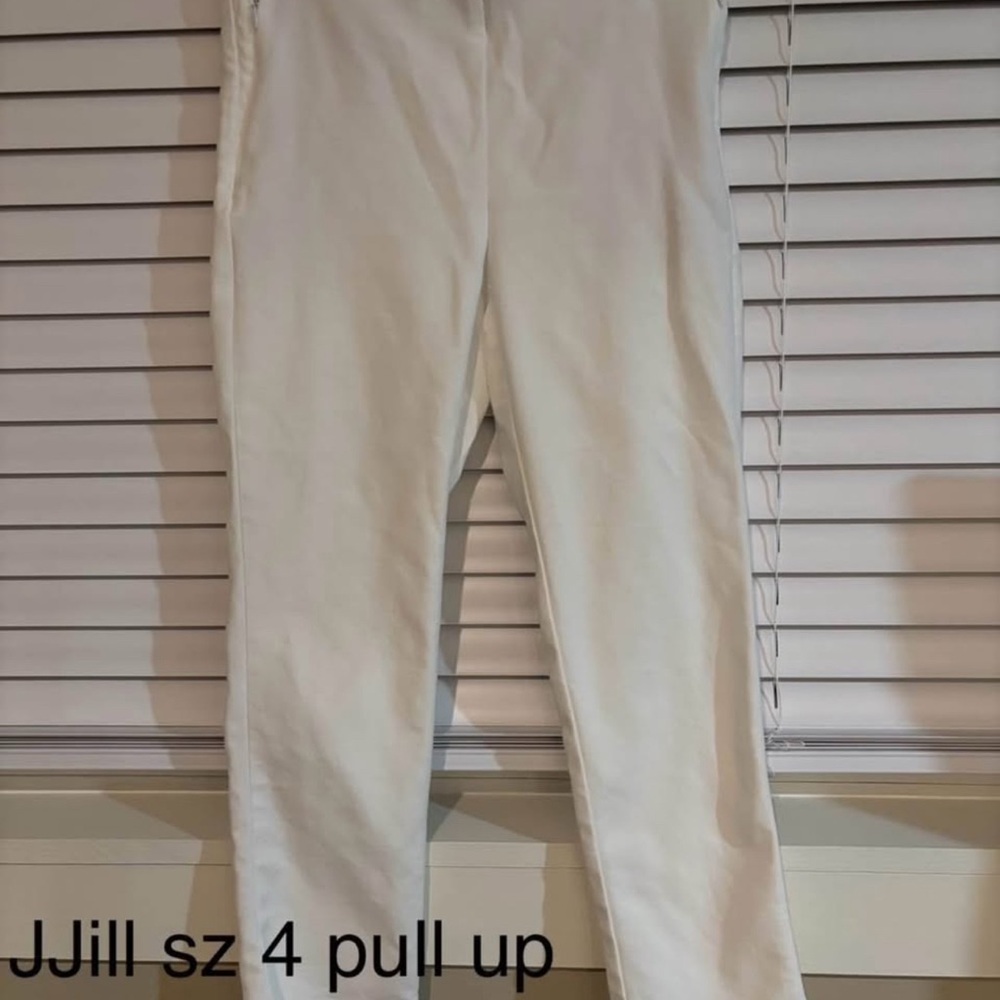 J. Jill Cream Pull-Up Pants, Size 4
